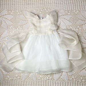 Love by Nellystella Girls 2 Years Ivory Sparkle Mae Fancy Organza Party Dress